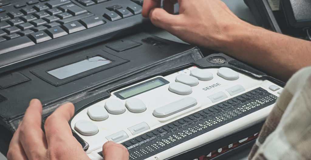 Accessible laptop keyboard.